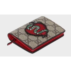 GUCCI Limited Edition GG Supreme Heart Snake Bifold Wallet